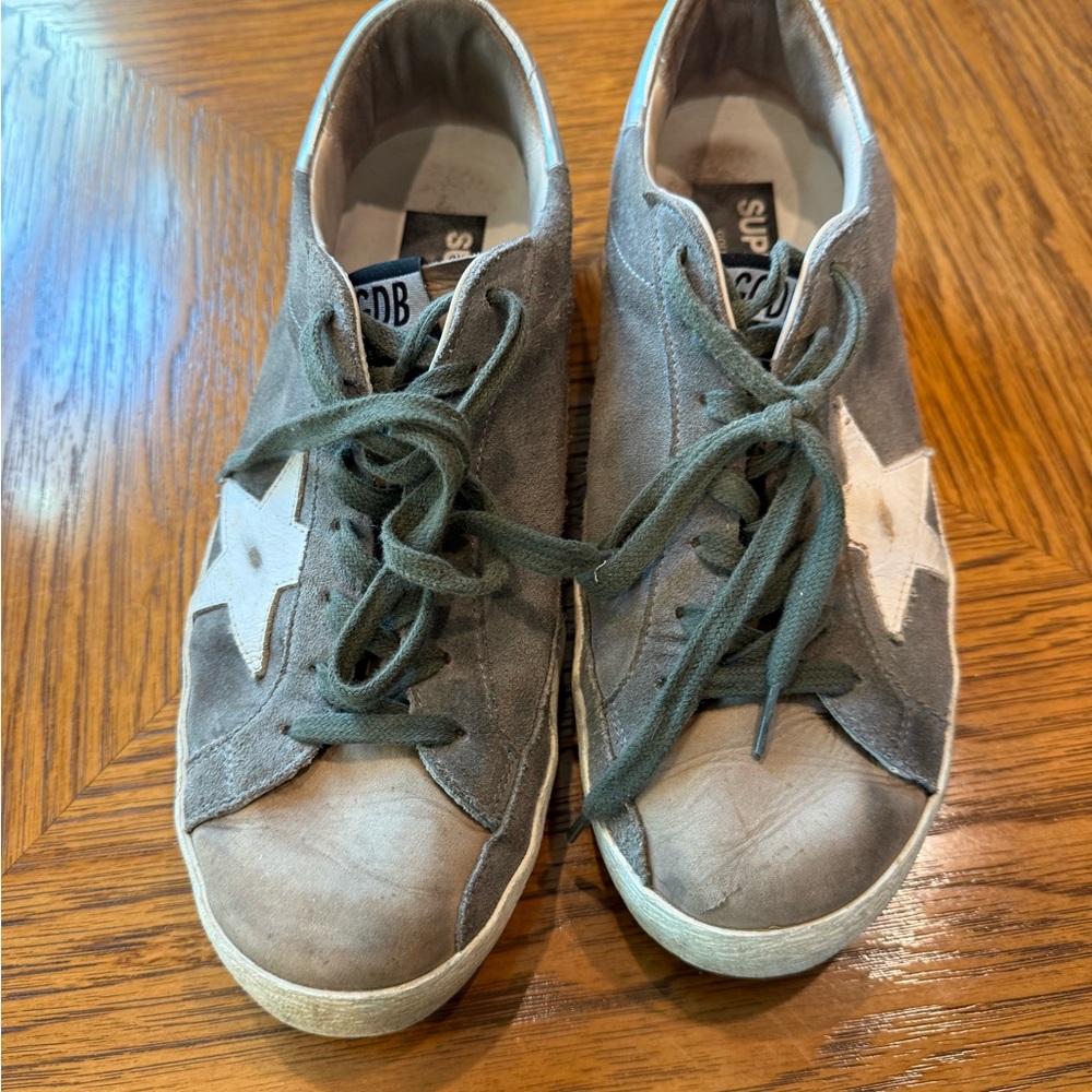 Golden Goose Gray Sneakers with White Star